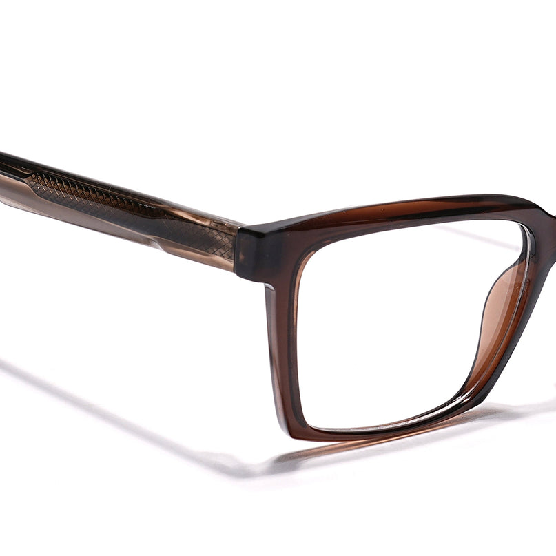 Eyejack Brown Rectangle Eyeglasses for Men & Women (163004FCL2263)