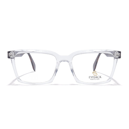 Eyejack Transparent Rectangle Eyeglasses for Men & Women (163004FCL2267)