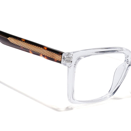Eyejack Transparent Rectangle Eyeglasses for Men & Women (163004FCL2267)