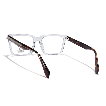 Eyejack Transparent Rectangle Eyeglasses for Men & Women (163004FCL2267)