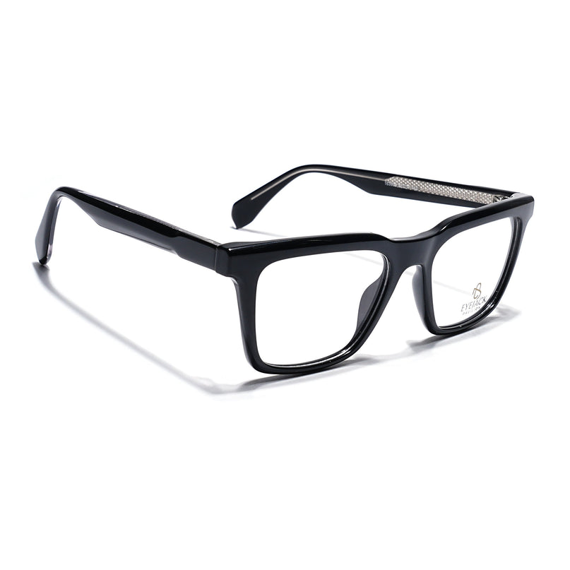 Eyejack Shine Black Wayfarer Eyeglasses for Men & Women (163005FCL2268)