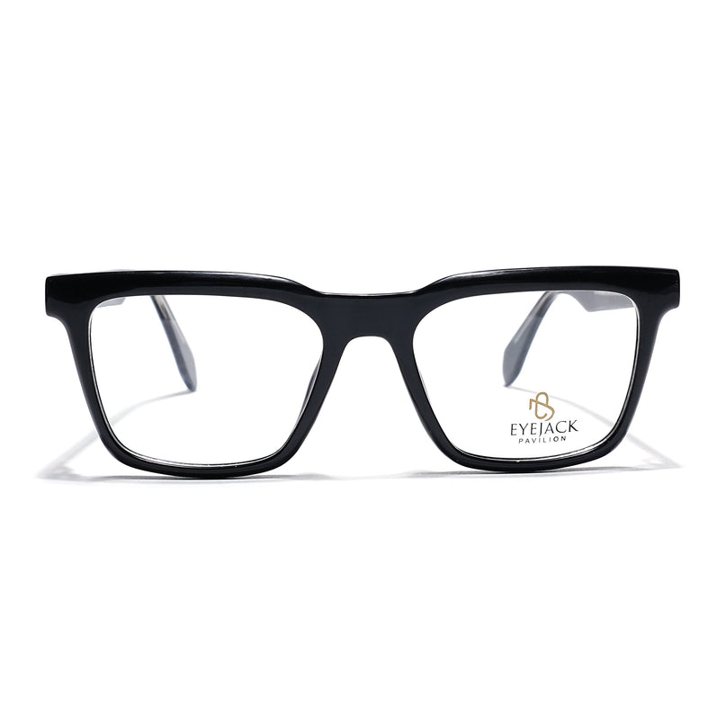 Eyejack Shine Black Wayfarer Eyeglasses for Men & Women (163005FCL2268)