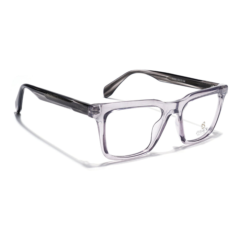 Eyejack Grey Wayfarer Eyeglasses for Men & Women (163005FCL2270)
