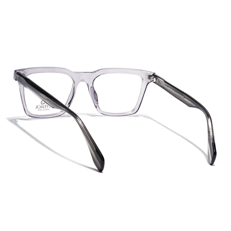 Eyejack Grey Wayfarer Eyeglasses for Men & Women (163005FCL2270)