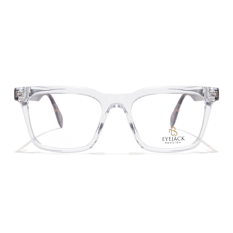 Eyejack Transparent Wayfarer Eyeglasses for Men & Women (163005FCL2275)