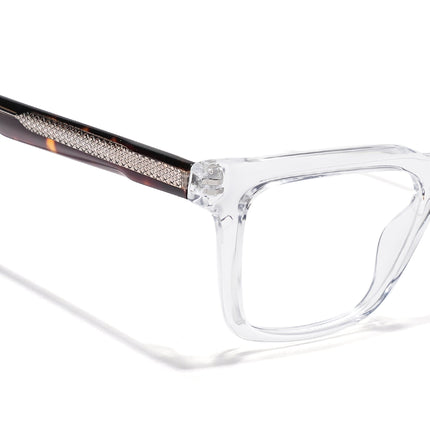 Eyejack Transparent Wayfarer Eyeglasses for Men & Women (163005FCL2275)
