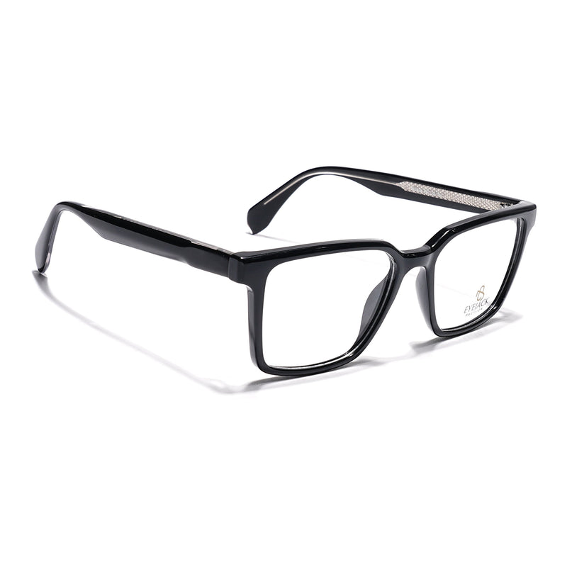 Eyejack Shine Black Wayfarer Eyeglasses for Men & Women (163006FCL2276)