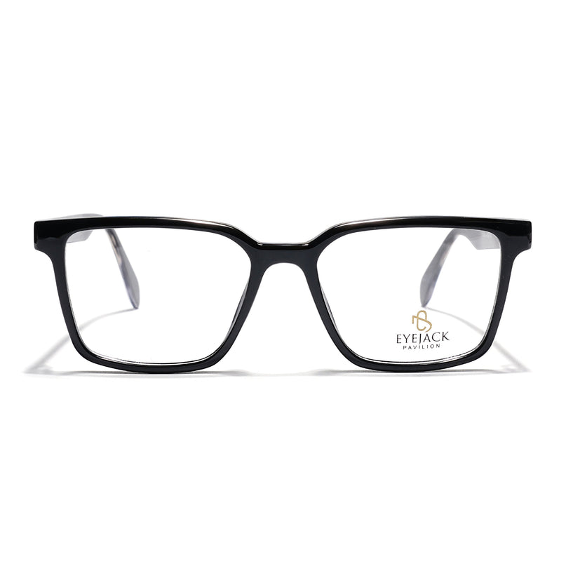 Eyejack Shine Black Wayfarer Eyeglasses for Men & Women (163006FCL2277)