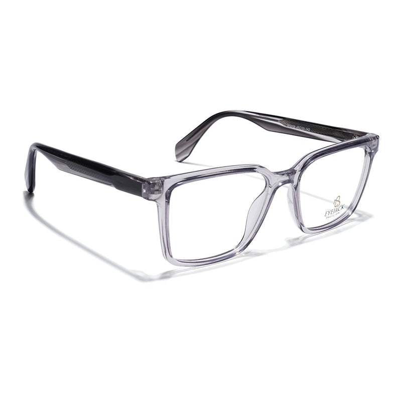 Eyejack Grey Wayfarer Eyeglasses for Men & Women (163006FCL2278)