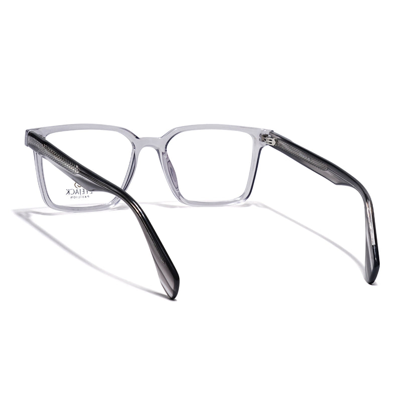 Eyejack Grey Wayfarer Eyeglasses for Men & Women (163006FCL2278)