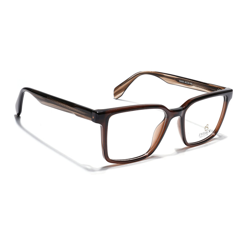 Eyejack Brown Wayfarer Eyeglasses for Men & Women (163006FCL2279)