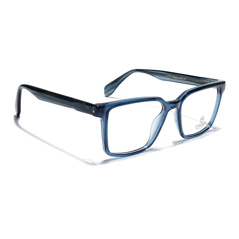 Eyejack Blue Wayfarer Eyeglasses for Men & Women (163006FCL2281)