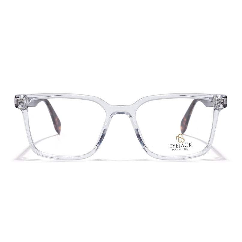 Eyejack Transparent Wayfarer Eyeglasses for Men & Women (163006FCL2283)