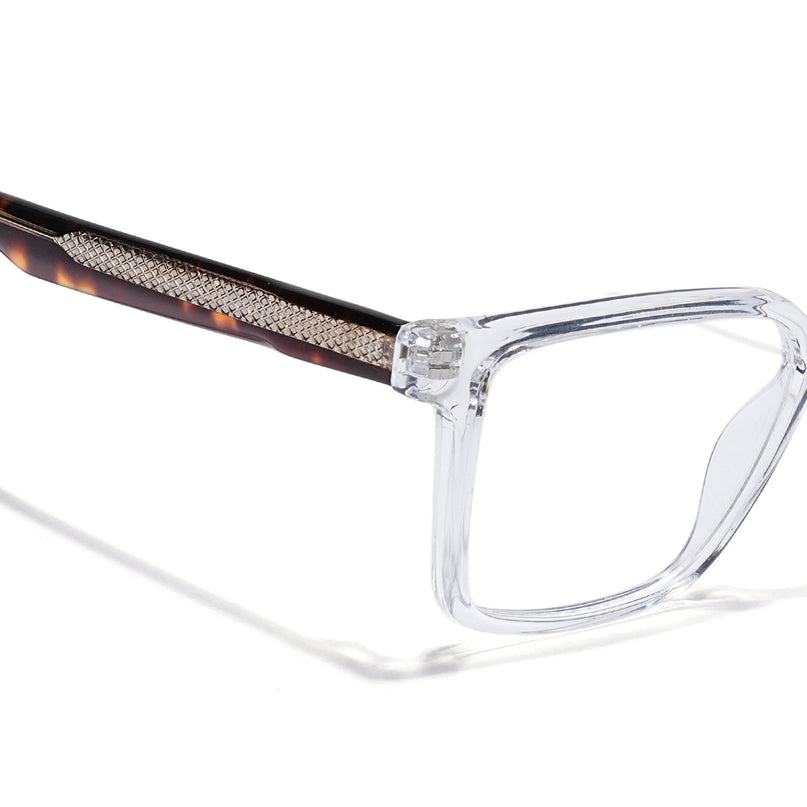Eyejack Transparent Wayfarer Eyeglasses for Men & Women (163006FCL2283)