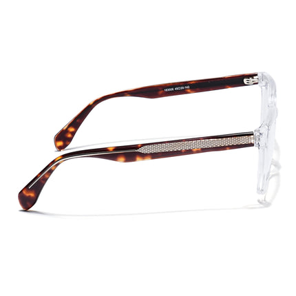 Eyejack Transparent Wayfarer Eyeglasses for Men & Women (163006FCL2283)