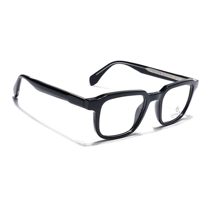Eyejack Shine Black Square Eyeglasses for Men & Women (163007FCL2284)