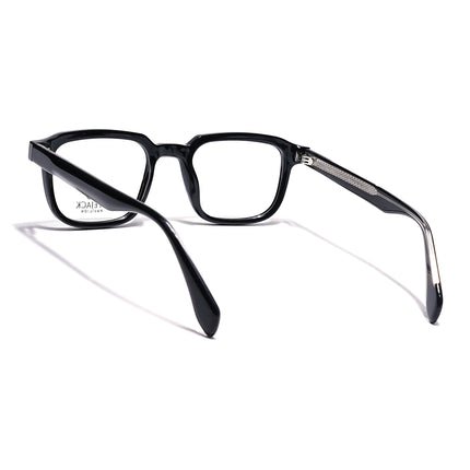 Eyejack Shine Black Square Eyeglasses for Men & Women (163007FCL2284)