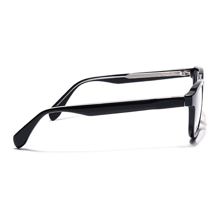 Eyejack Shine Black Square Eyeglasses for Men & Women (163007FCL2284)