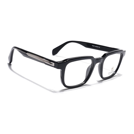 Eyejack Shine Black Square Eyeglasses for Men & Women (163007FCL2285)