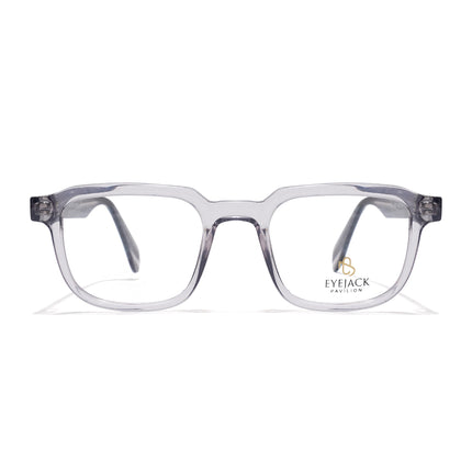 Eyejack Grey Square Eyeglasses for Men & Women (163007FCL2286)