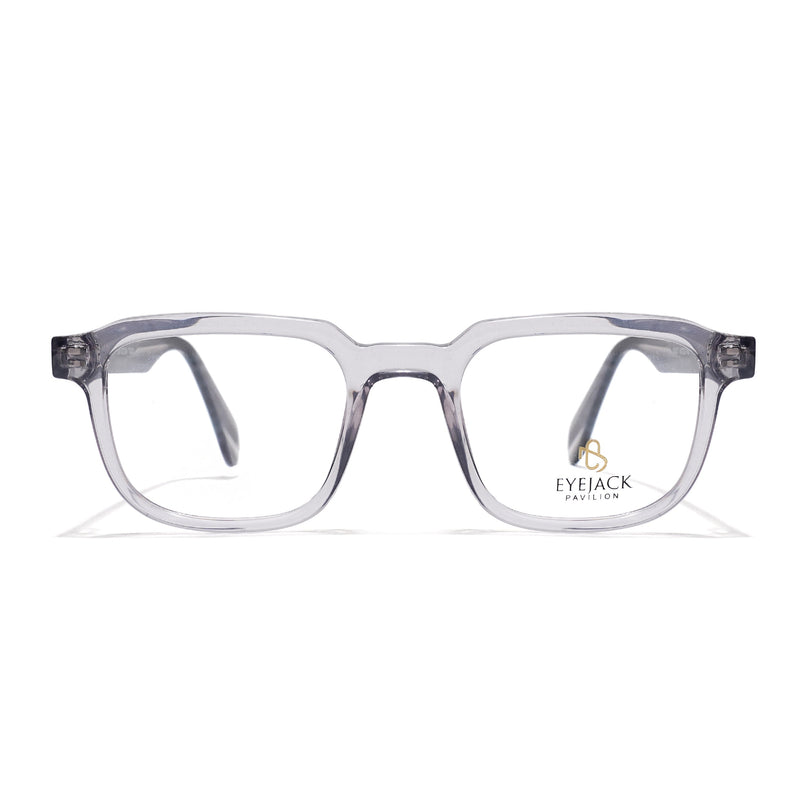 Eyejack Grey Square Eyeglasses for Men & Women (163007FCL2286)