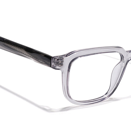 Eyejack Grey Square Eyeglasses for Men & Women (163007FCL2286)
