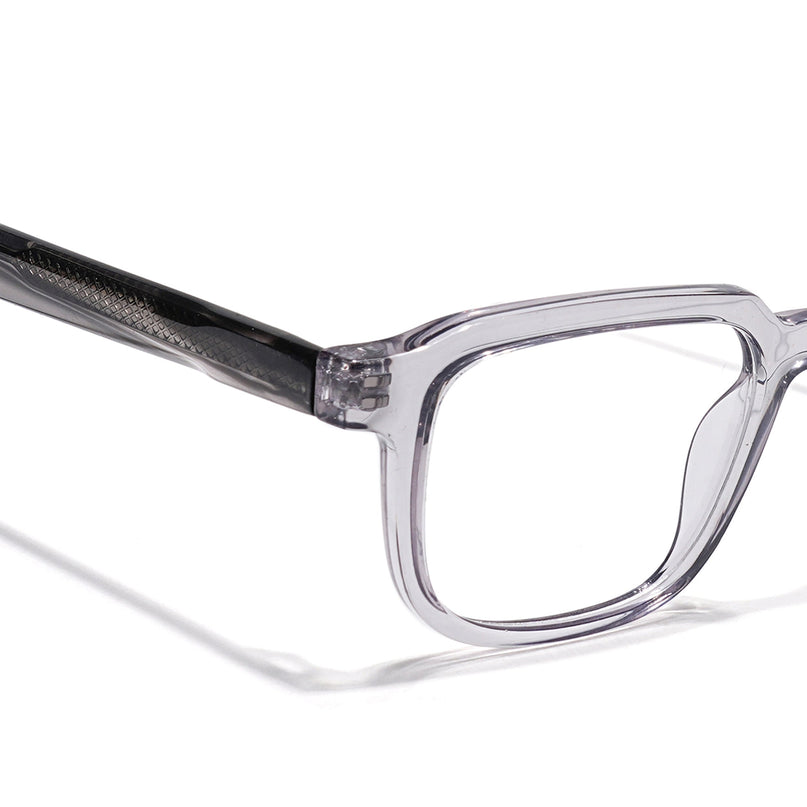 Eyejack Grey Square Eyeglasses for Men & Women (163007FCL2286)
