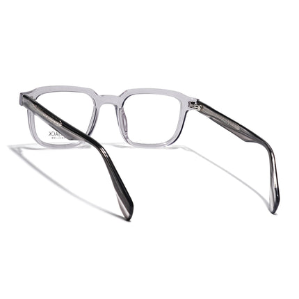 Eyejack Grey Square Eyeglasses for Men & Women (163007FCL2286)
