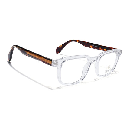 Eyejack Transparent Square Eyeglasses for Men & Women (163007FCL2291)