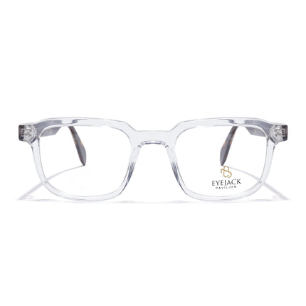 Eyejack Transparent Square Eyeglasses for Men & Women (163007FCL2291)