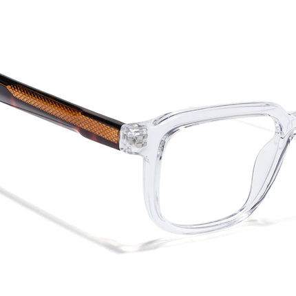 Eyejack Transparent Square Eyeglasses for Men & Women (163007FCL2291)