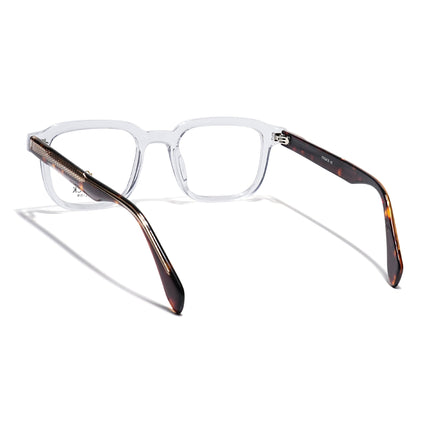 Eyejack Transparent Square Eyeglasses for Men & Women (163007FCL2291)