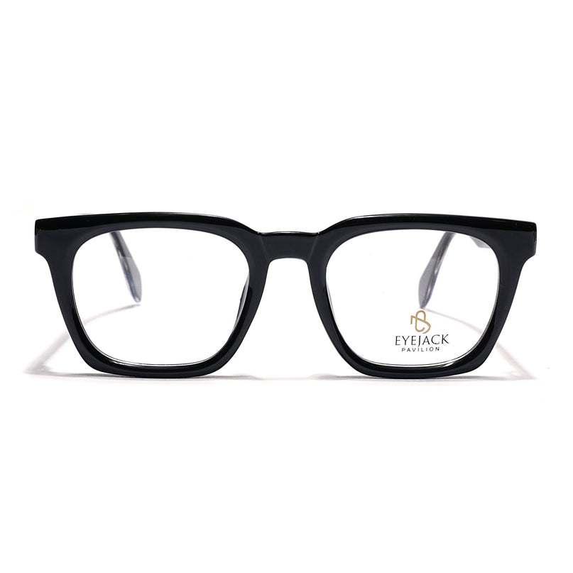 Eyejack Shine Black Wayfarer Eyeglasses for Men & Women (163008FCL2293)