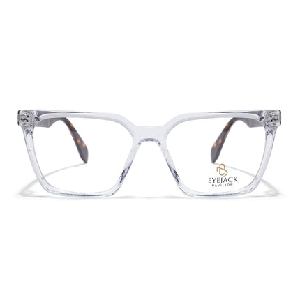 Eyejack Transparent Wayfarer Eyeglasses for Men & Women (163009FCL2307)