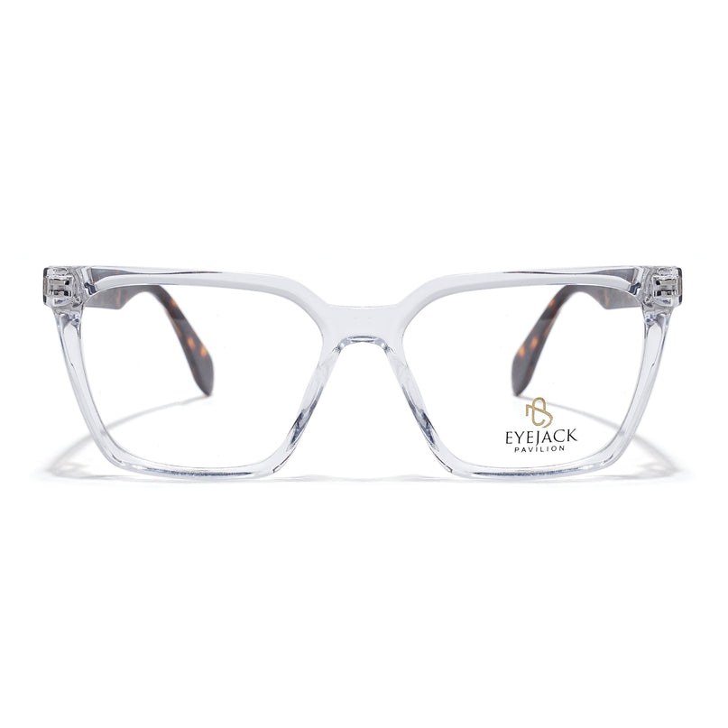 Eyejack Transparent Wayfarer Eyeglasses for Men & Women (163009FCL2307)