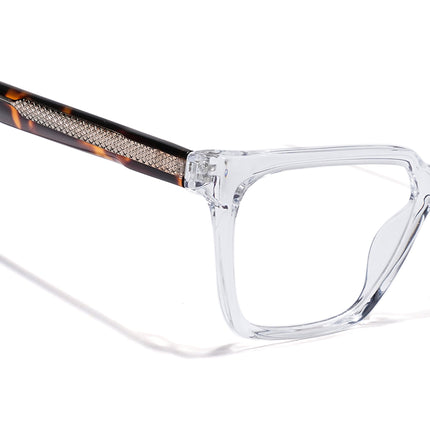 Eyejack Transparent Wayfarer Eyeglasses for Men & Women (163009FCL2307)