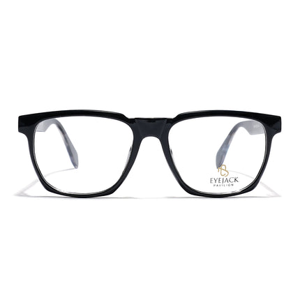 Eyejack Shine Black Wayfarer Eyeglasses for Men & Women (163010FCL2309)