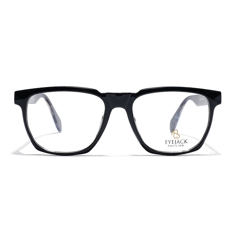 Eyejack Shine Black Wayfarer Eyeglasses for Men & Women (163010FCL2309)