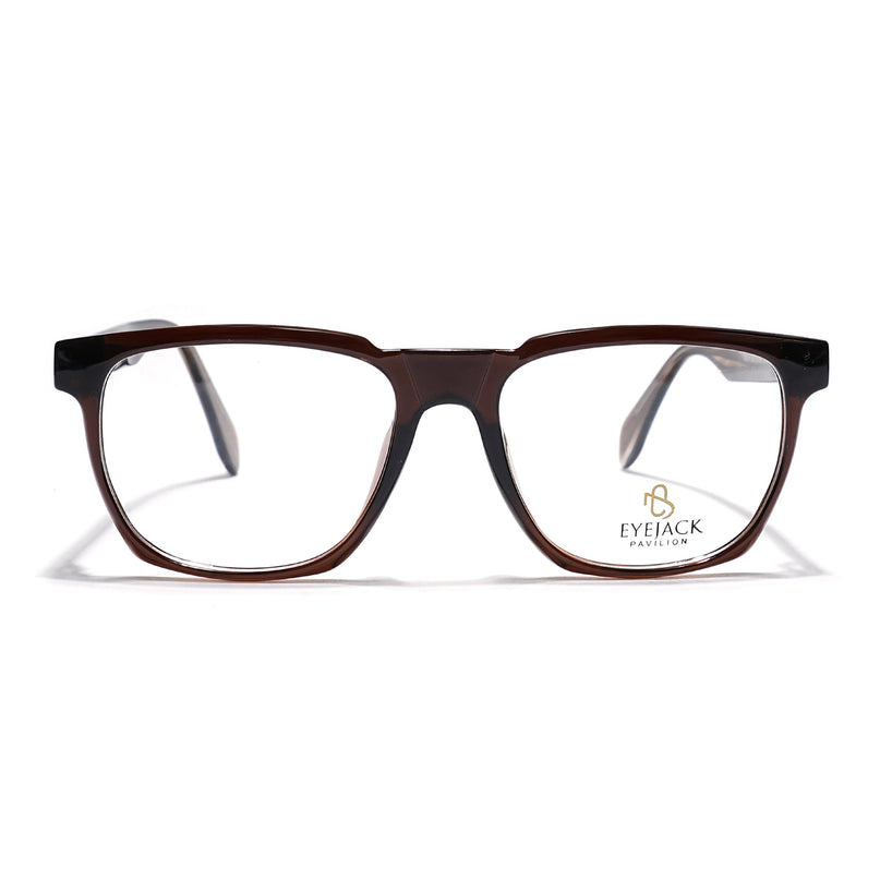 Eyejack Brown Wayfarer Eyeglasses for Men & Women (163010FCL2311)