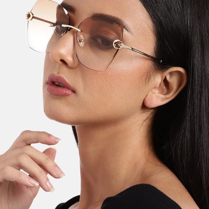 Elara | Light Brown Over Size Sunglasses MG2881