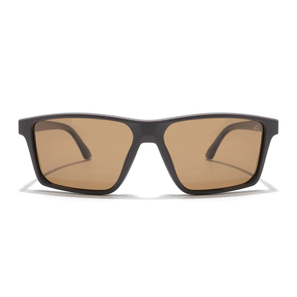 Eyejack Rectangle Polarized Sunglasses for Men & Women (Brown Lens | Brown Frame - 17003PCL751)