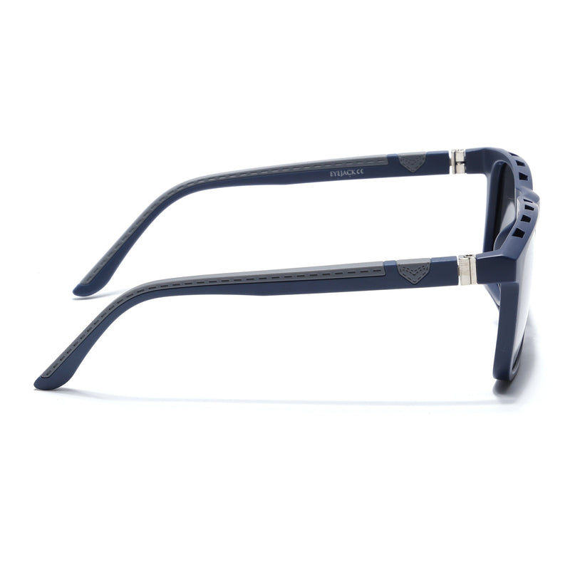 Eyejack Blue Wayfarer Polarized Sunglasses for Men & Women (17013PCL2136)