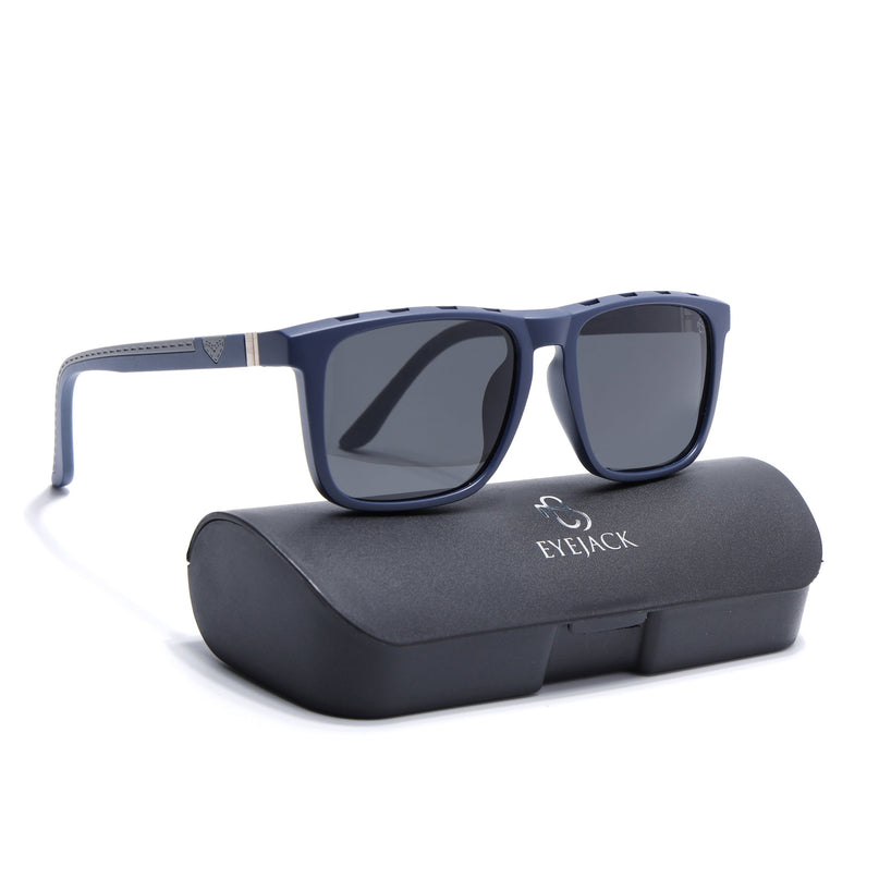 Eyejack Blue Wayfarer Polarized Sunglasses for Men & Women (17013PCL2136)