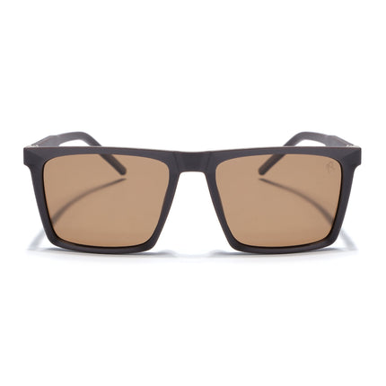 Eyejack Square Polarized Sunglasses for Men & Women (Brown Lens | Brown Frame - 17014PCL769)
