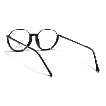 Eyejack Grey & Black Round Eyeglasses for Men & Women (170201FCL1977-C1)