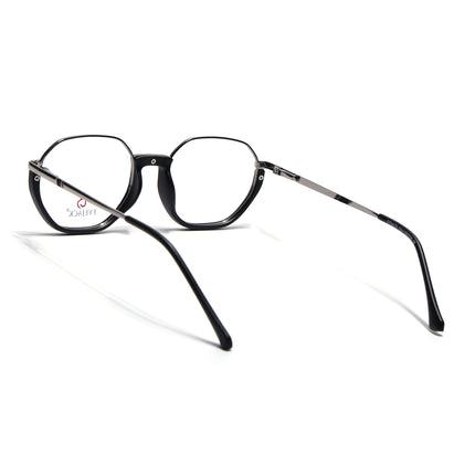 Eyejack Silver & Black Round Eyeglasses for Men & Women (170201FCL1978-C2)
