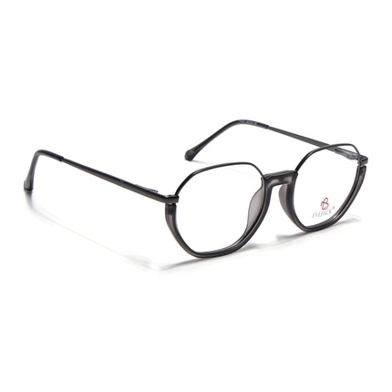 Eyejack Grey Round Eyeglasses for Men & Women (170201FCL1979-C3)