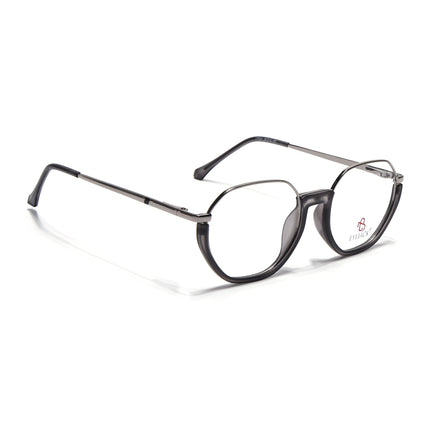 Eyejack Silver & Grey Round Eyeglasses for Men & Women (170201FCL1980-C4)