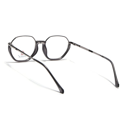 Eyejack Silver & Grey Round Eyeglasses for Men & Women (170201FCL1980-C4)