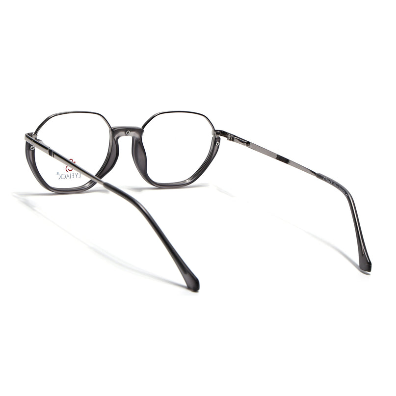 Eyejack Silver & Grey Round Eyeglasses for Men & Women (170201FCL1980-C4)